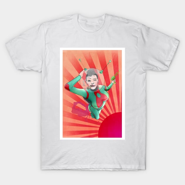 Space Girl Pin Up T-Shirt by LiamCallebout